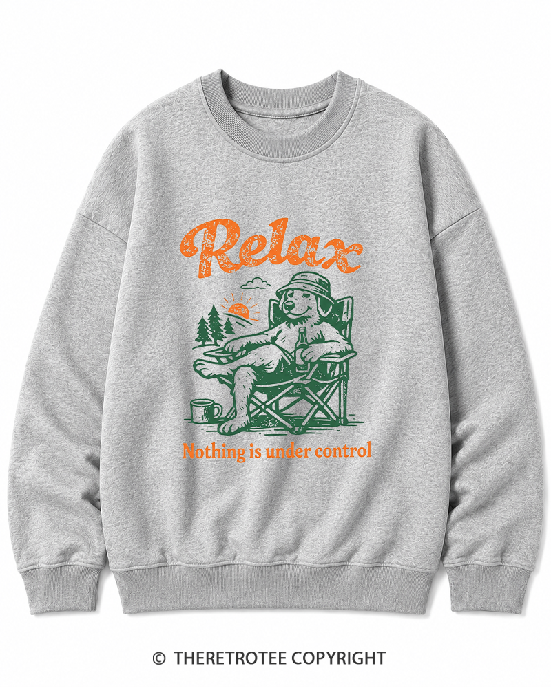 TheRetroTee Nothing Is Under Control 1970s Cotton Sweatshirt