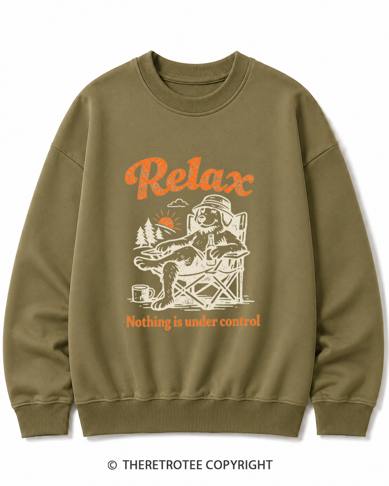 TheRetroTee Nothing Is Under Control 1970s Cotton Sweatshirt