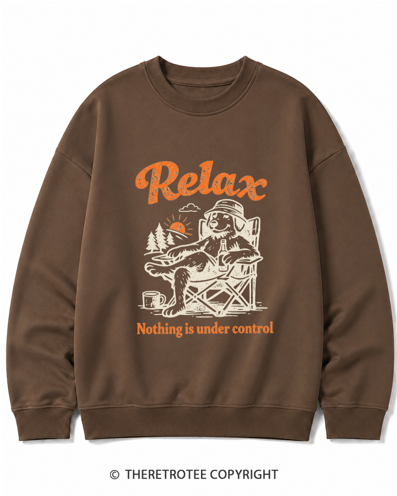 TheRetroTee Nothing Is Under Control 1970s Cotton Sweatshirt