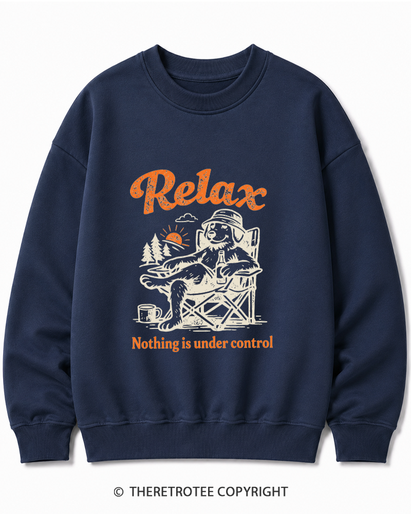 TheRetroTee Nothing Is Under Control 1970s Cotton Sweatshirt
