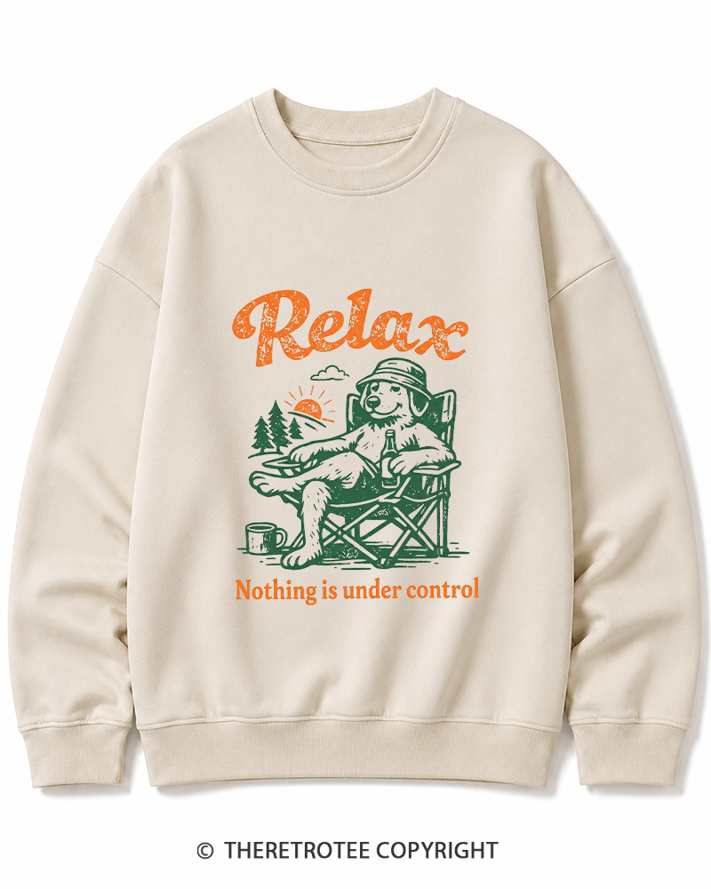 TheRetroTee Nothing Is Under Control 1970s Cotton Sweatshirt