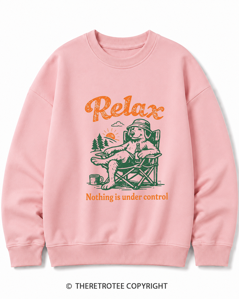 TheRetroTee Nothing Is Under Control 1970s Cotton Sweatshirt