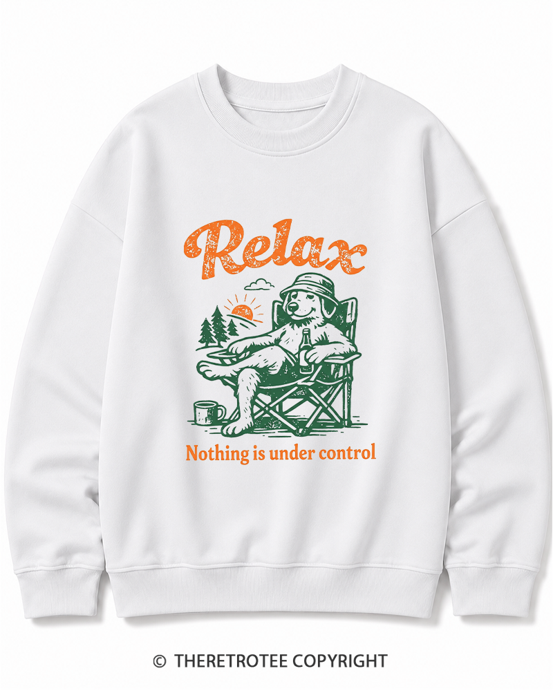 TheRetroTee Nothing Is Under Control 1970s Cotton Sweatshirt