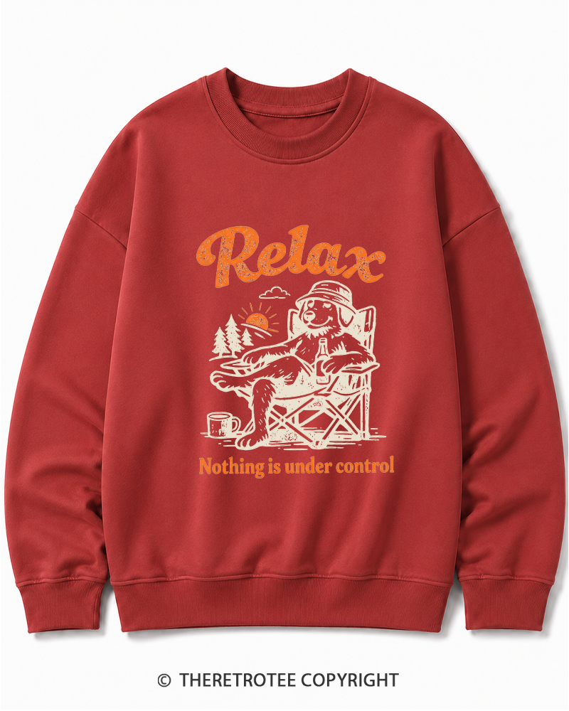TheRetroTee Nothing Is Under Control 1970s Cotton Sweatshirt