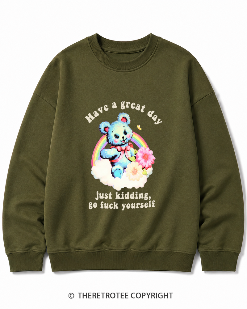 TheRetroTee Have a Great Day 1970s Cotton Sweatshirt