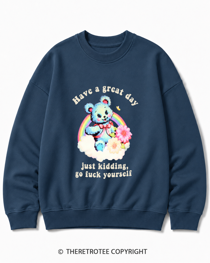 TheRetroTee Have a Great Day 1970s Cotton Sweatshirt