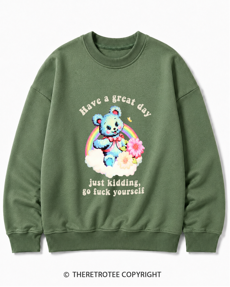 TheRetroTee Have a Great Day 1970s Cotton Sweatshirt