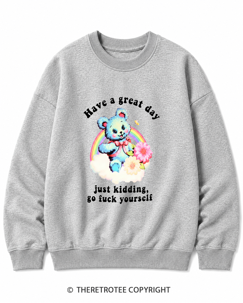 TheRetroTee Have a Great Day 1970s Cotton Sweatshirt