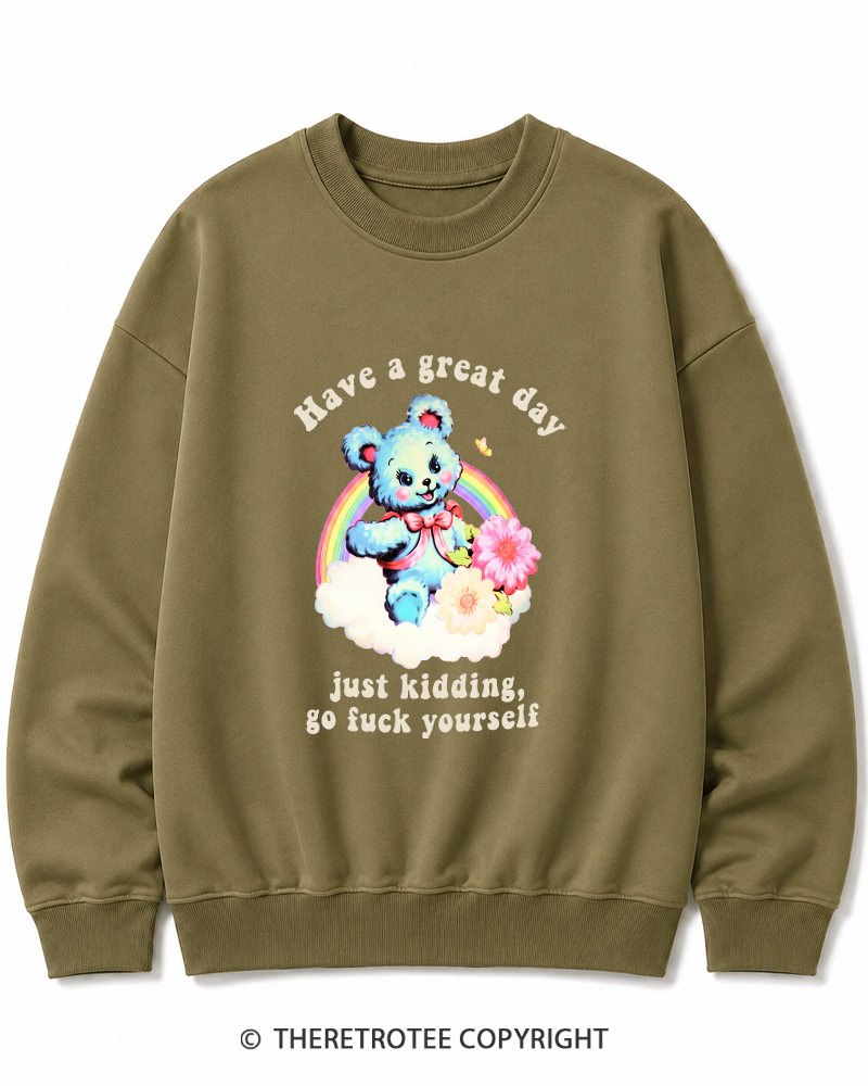 TheRetroTee Have a Great Day 1970s Cotton Sweatshirt