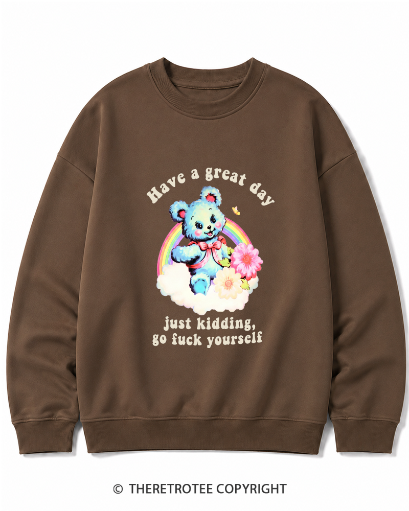 TheRetroTee Have a Great Day 1970s Cotton Sweatshirt
