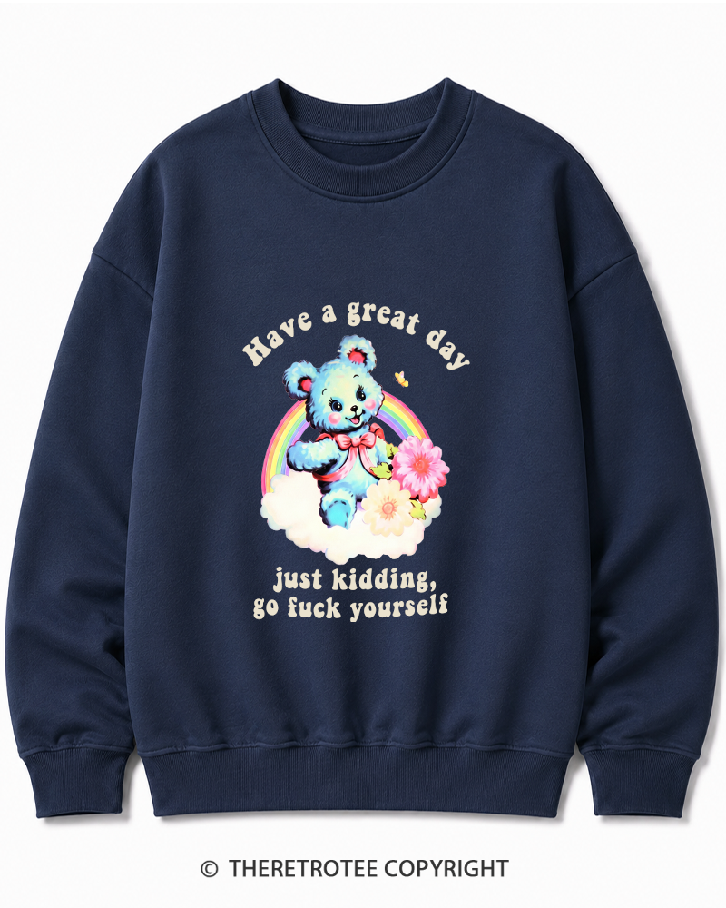TheRetroTee Have a Great Day 1970s Cotton Sweatshirt