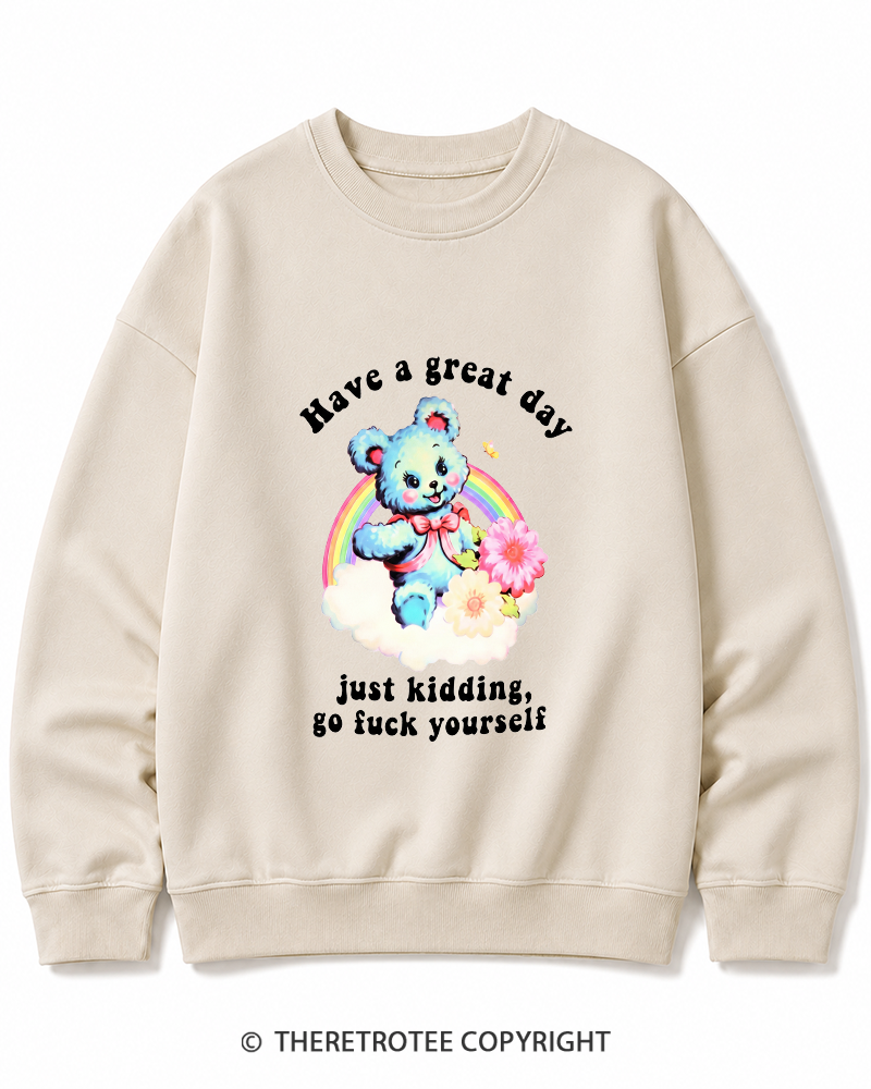 TheRetroTee Have a Great Day 1970s Cotton Sweatshirt