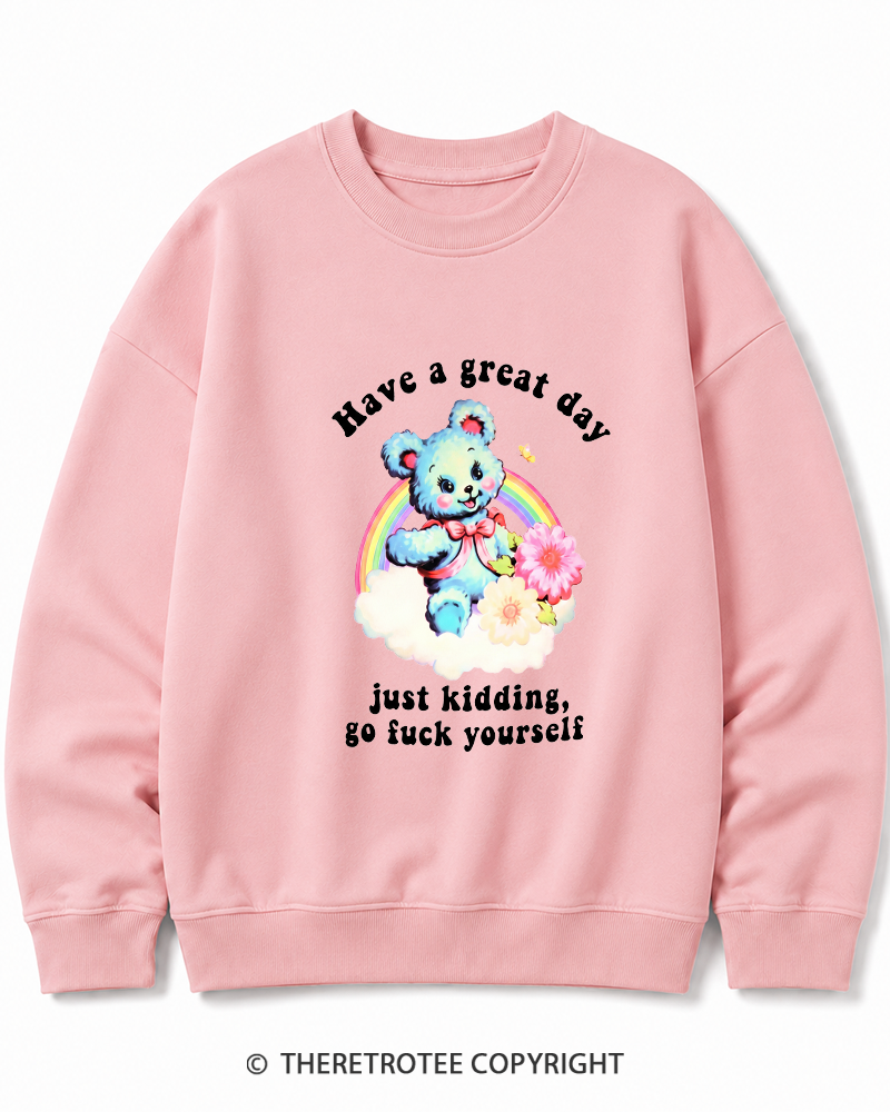 TheRetroTee Have a Great Day 1970s Cotton Sweatshirt