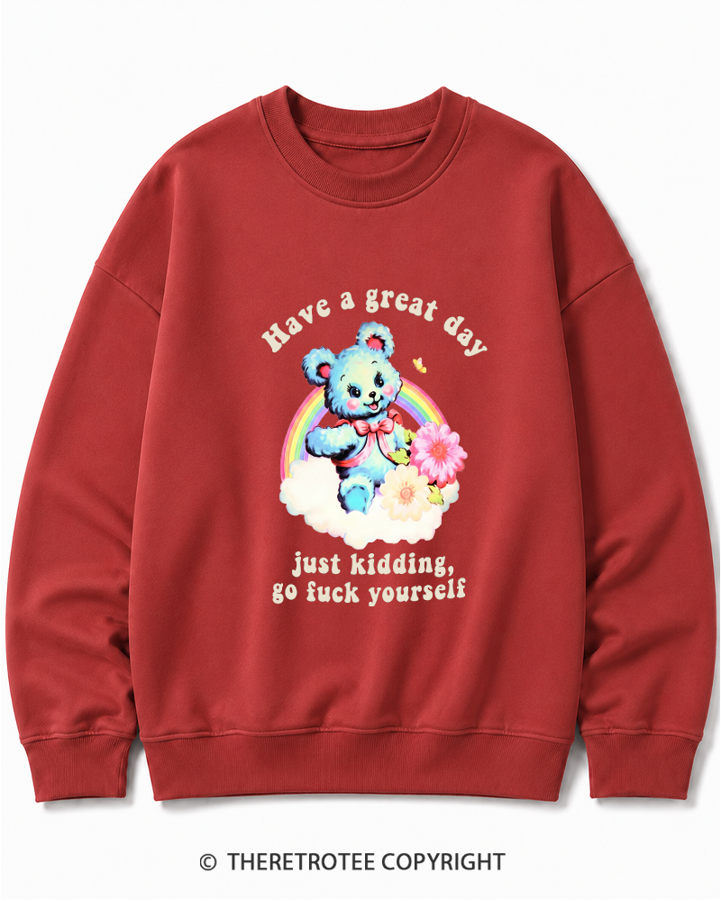 TheRetroTee Have a Great Day 1970s Cotton Sweatshirt
