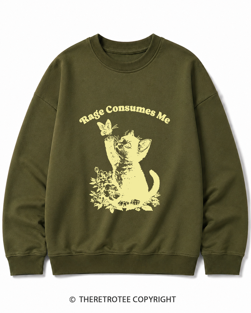 TheRetroTee Rage Consumes Me Cotton Sweatshirt