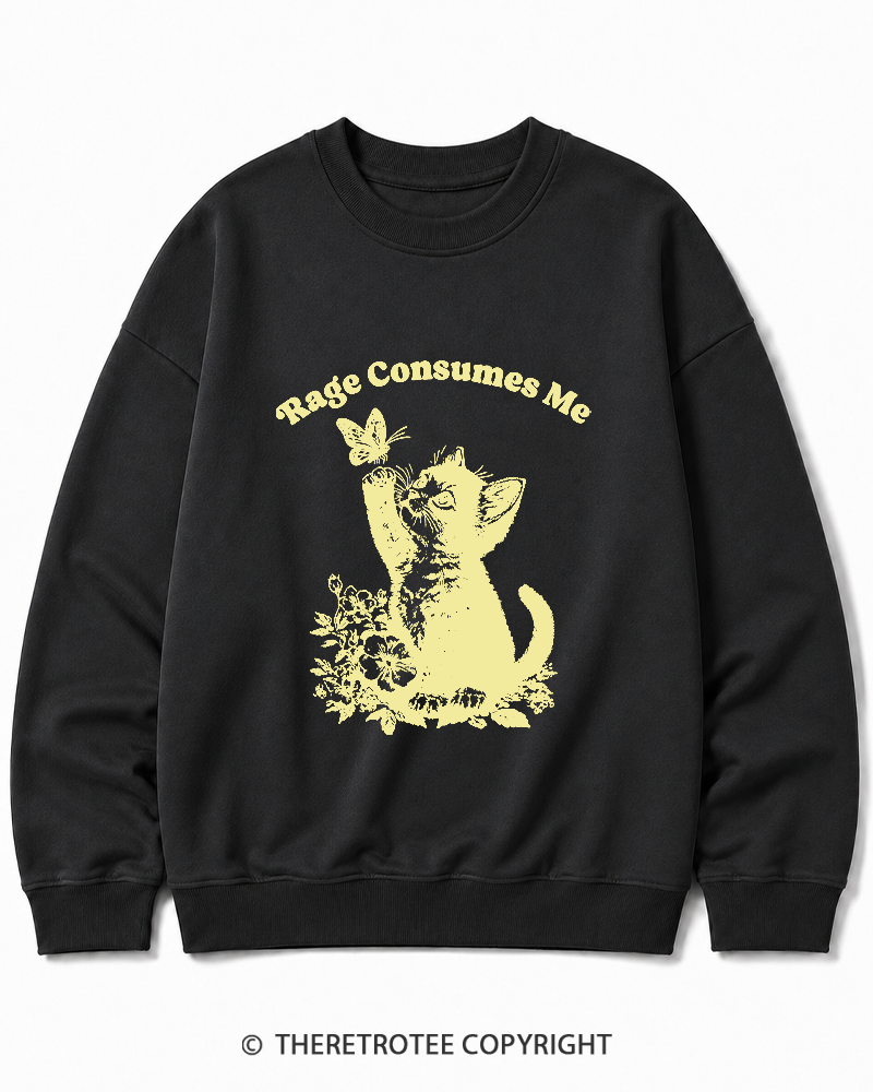 TheRetroTee Rage Consumes Me Cotton Sweatshirt