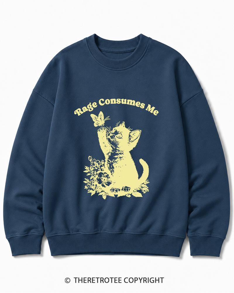TheRetroTee Rage Consumes Me Cotton Sweatshirt