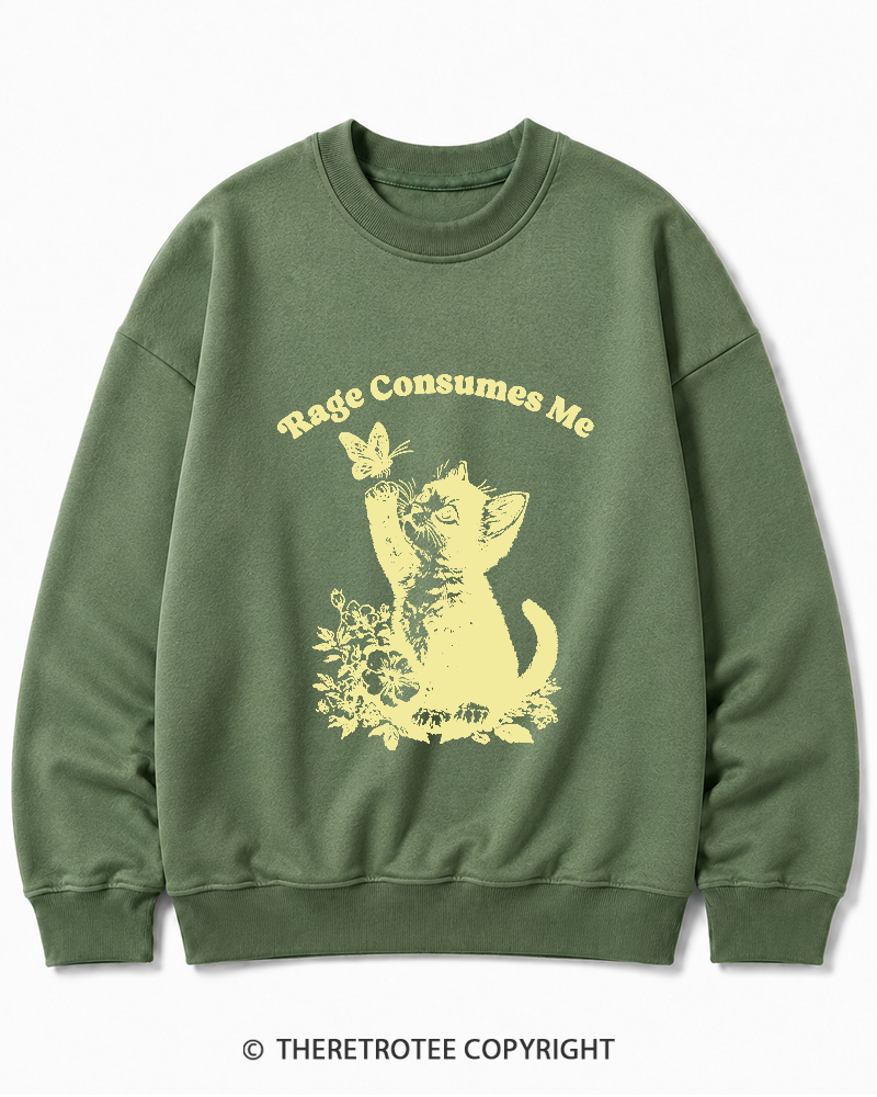 TheRetroTee Rage Consumes Me Cotton Sweatshirt