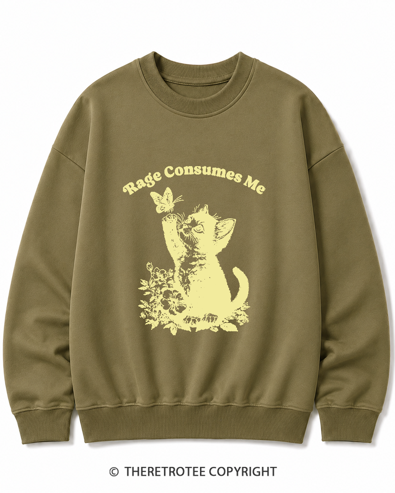 TheRetroTee Rage Consumes Me Cotton Sweatshirt