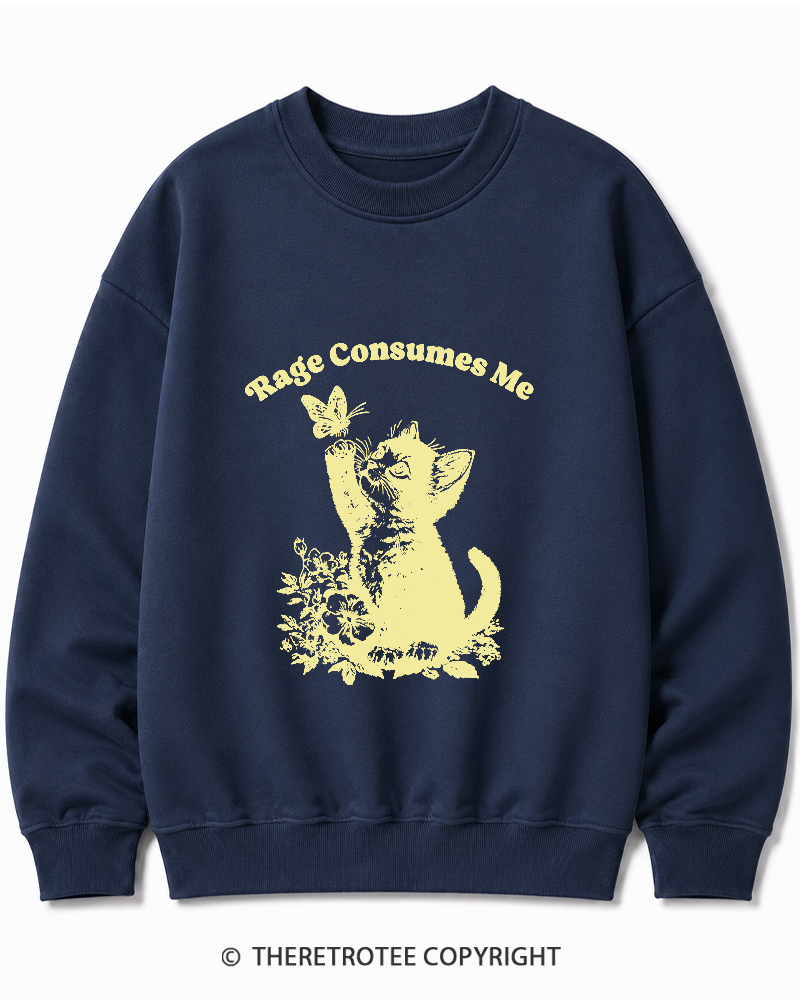 TheRetroTee Rage Consumes Me Cotton Sweatshirt