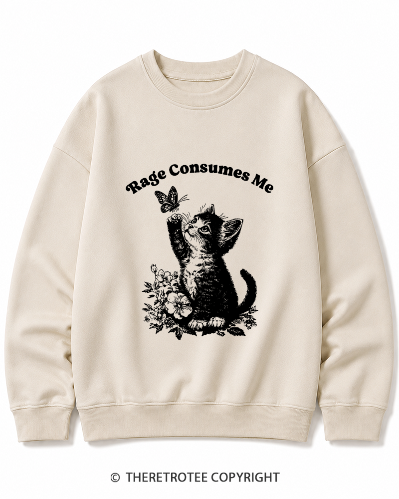 TheRetroTee Rage Consumes Me Cotton Sweatshirt