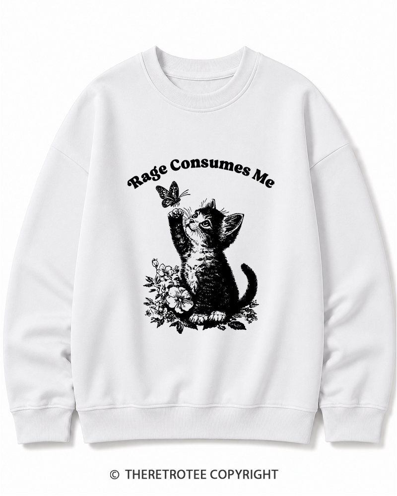 TheRetroTee Rage Consumes Me Cotton Sweatshirt