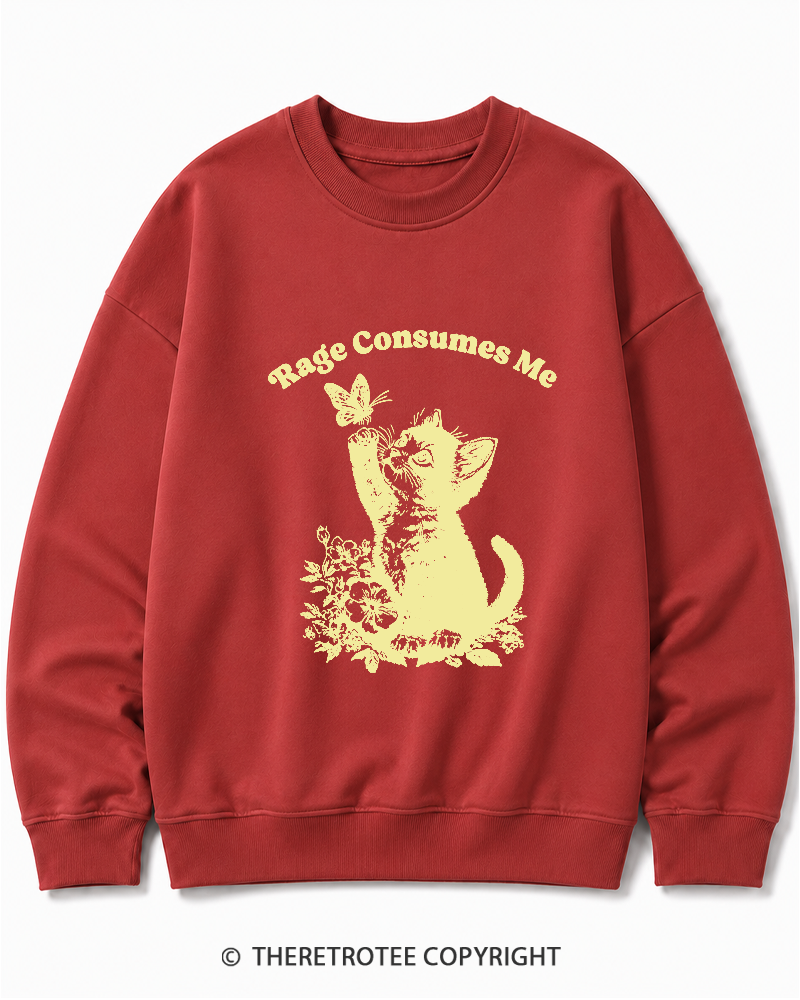 TheRetroTee Rage Consumes Me Cotton Sweatshirt