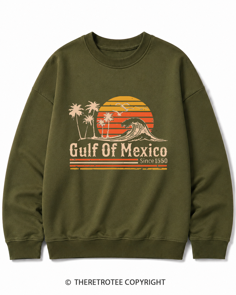 TheRetroTee Gulf Of Mexico 1970s Cotton Sweatshirt