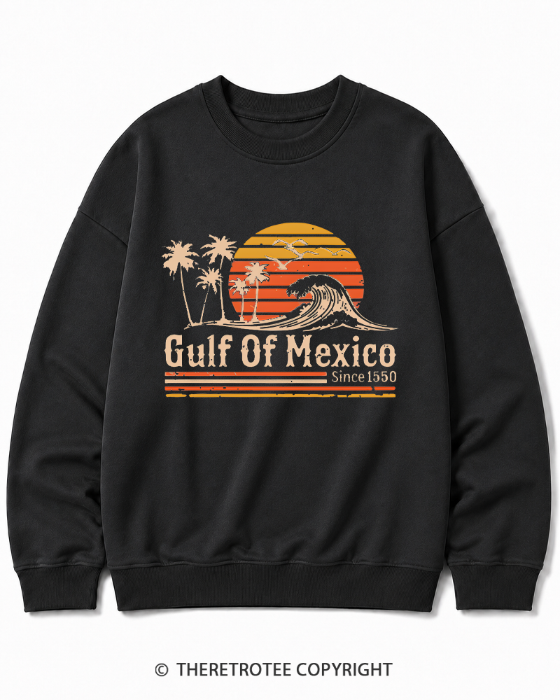 TheRetroTee Gulf Of Mexico 1970s Cotton Sweatshirt
