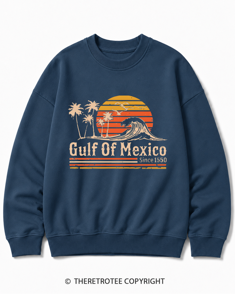 TheRetroTee Gulf Of Mexico 1970s Cotton Sweatshirt