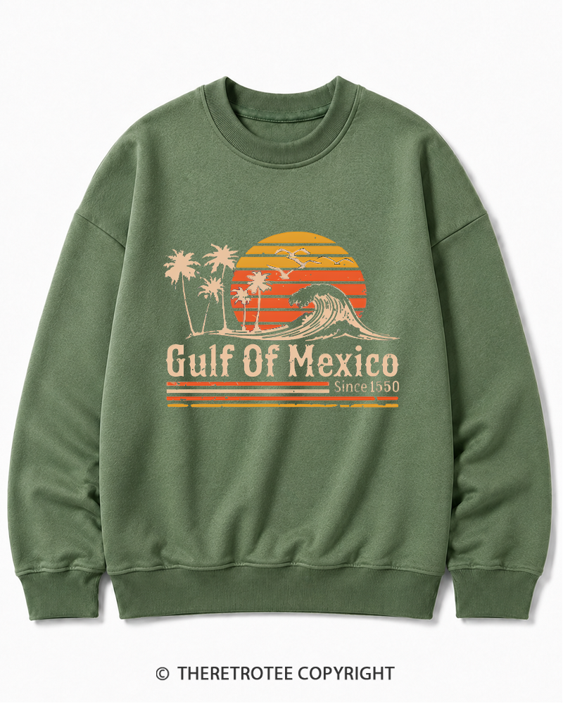TheRetroTee Gulf Of Mexico 1970s Cotton Sweatshirt