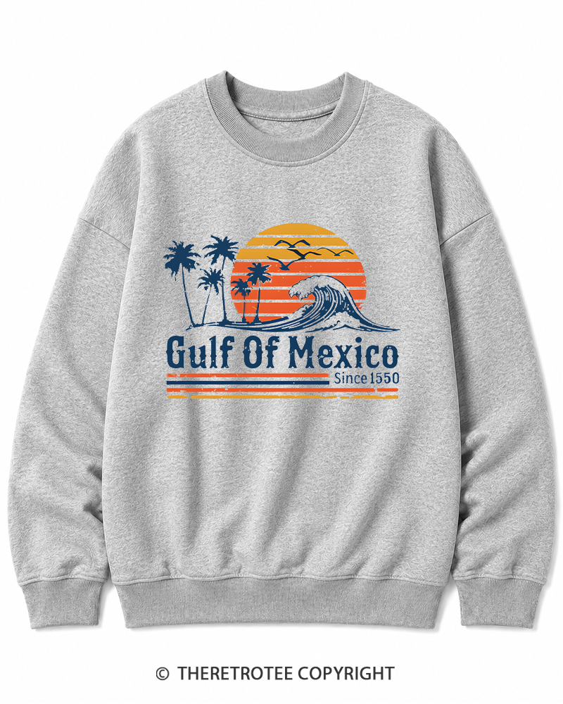 TheRetroTee Gulf Of Mexico 1970s Cotton Sweatshirt