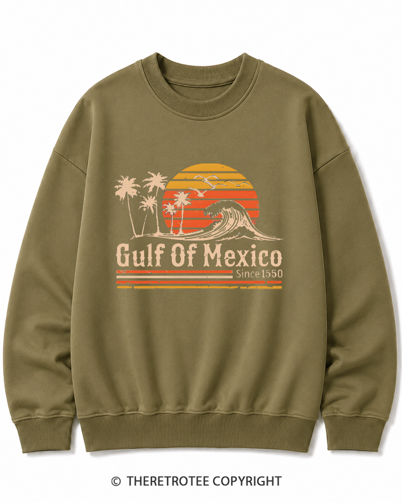 TheRetroTee Gulf Of Mexico 1970s Cotton Sweatshirt
