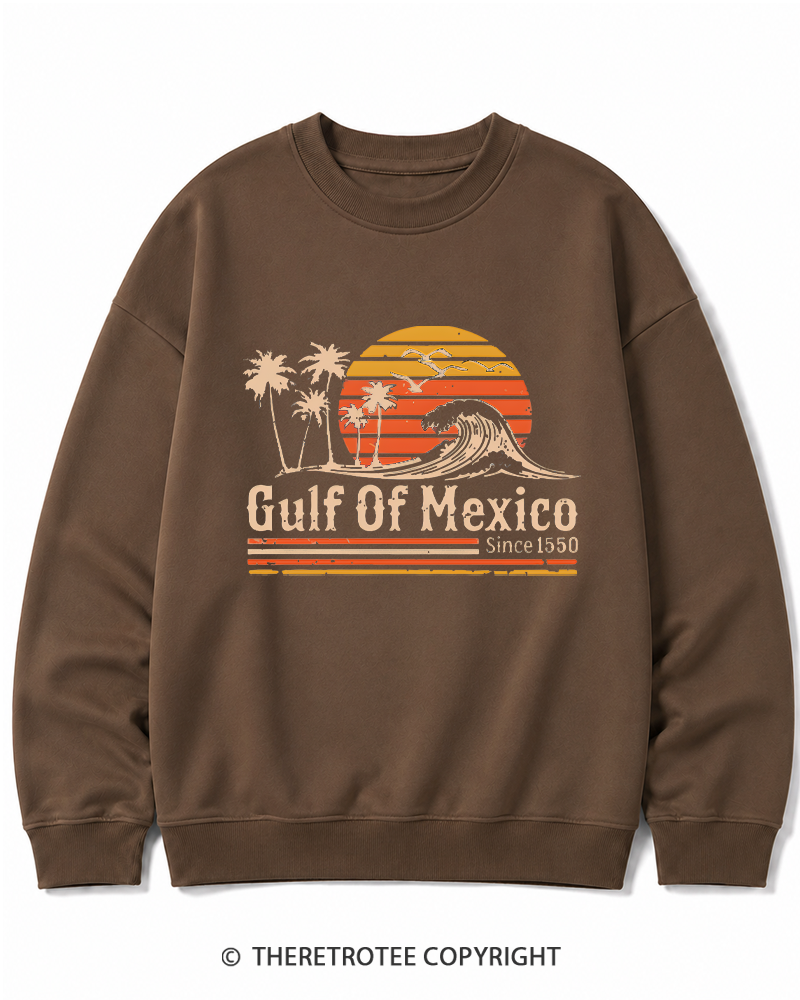 TheRetroTee Gulf Of Mexico 1970s Cotton Sweatshirt
