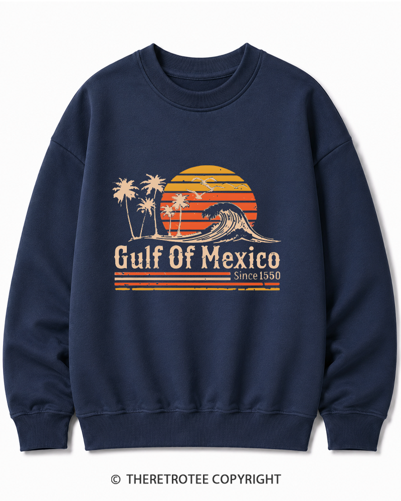 TheRetroTee Gulf Of Mexico 1970s Cotton Sweatshirt
