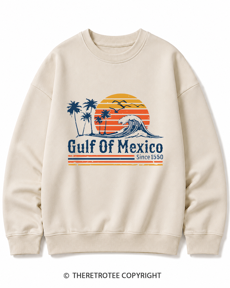 TheRetroTee Gulf Of Mexico 1970s Cotton Sweatshirt