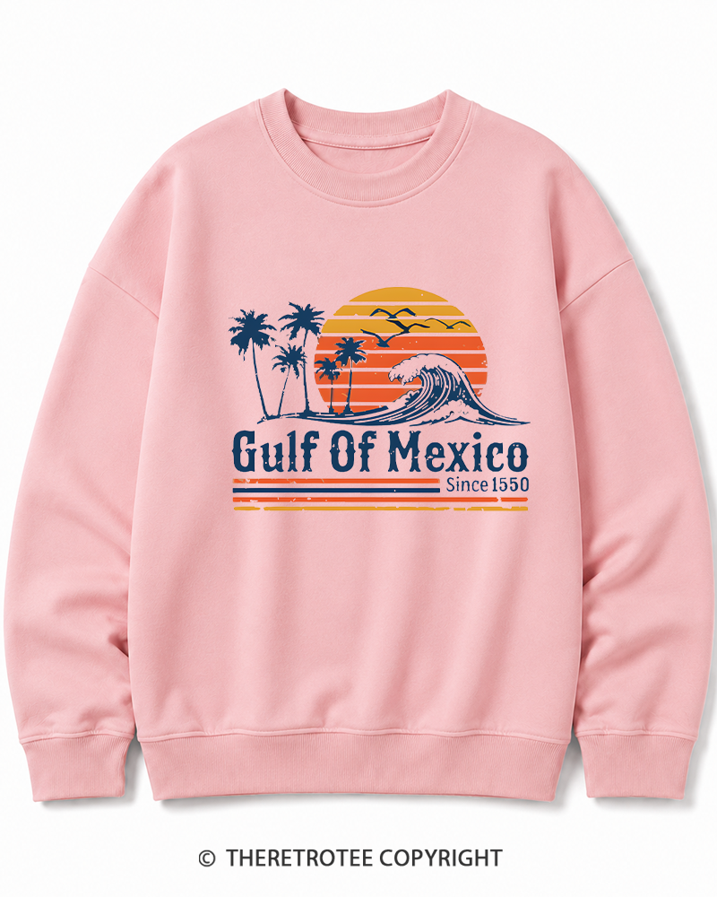 TheRetroTee Gulf Of Mexico 1970s Cotton Sweatshirt