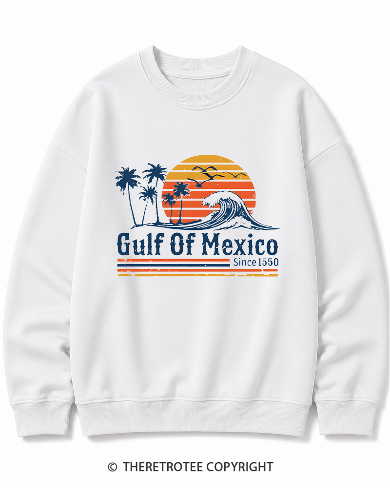 TheRetroTee Gulf Of Mexico 1970s Cotton Sweatshirt