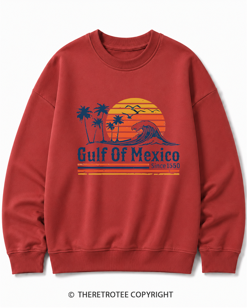 TheRetroTee Gulf Of Mexico 1970s Cotton Sweatshirt