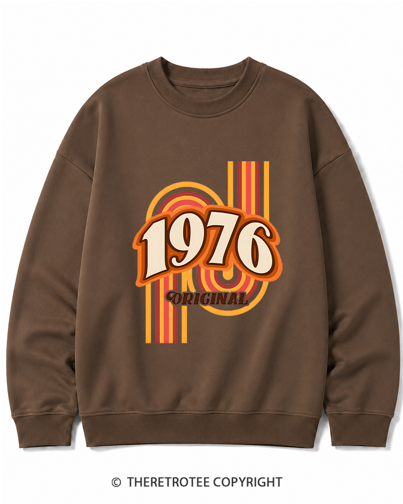 TheRetroTee 1976 Original Classic Nostalgia Graphic Cotton Sweatshirt