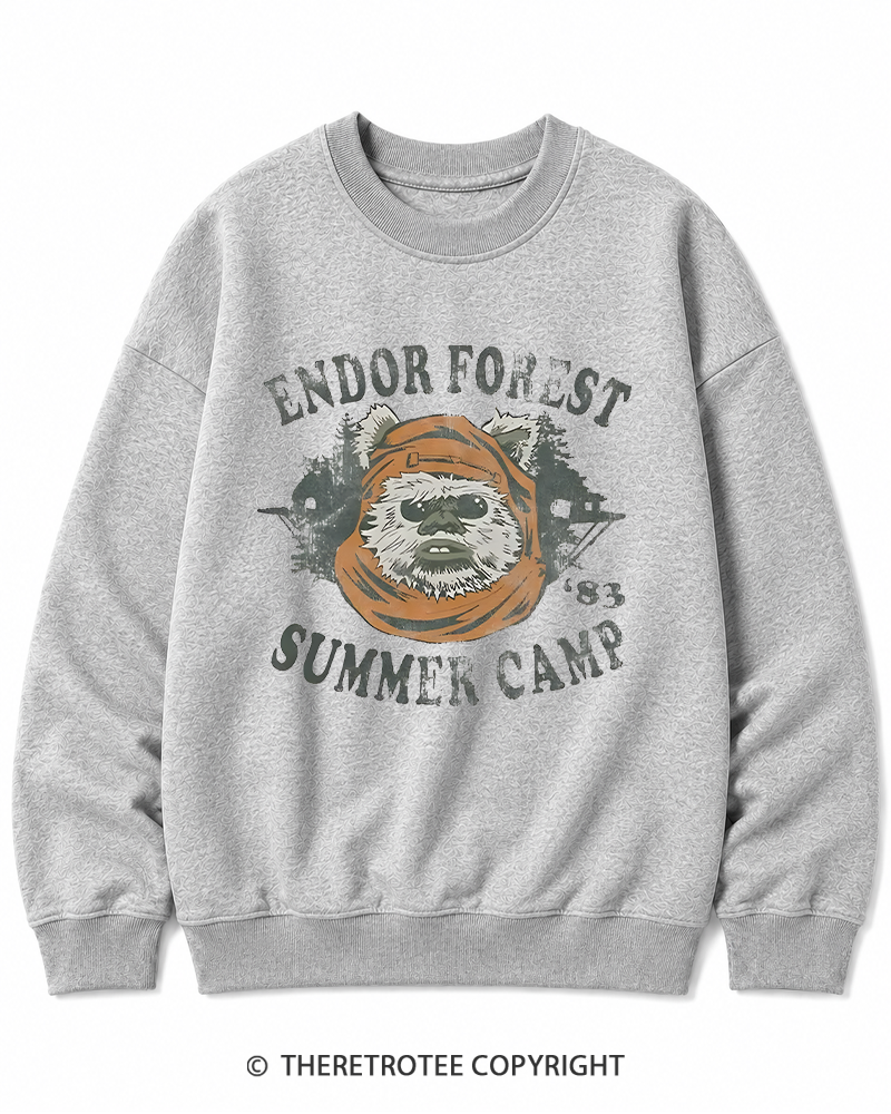 TheRetroTee Endor Forest Summer Camp 1980s Cotton Sweatshirt
