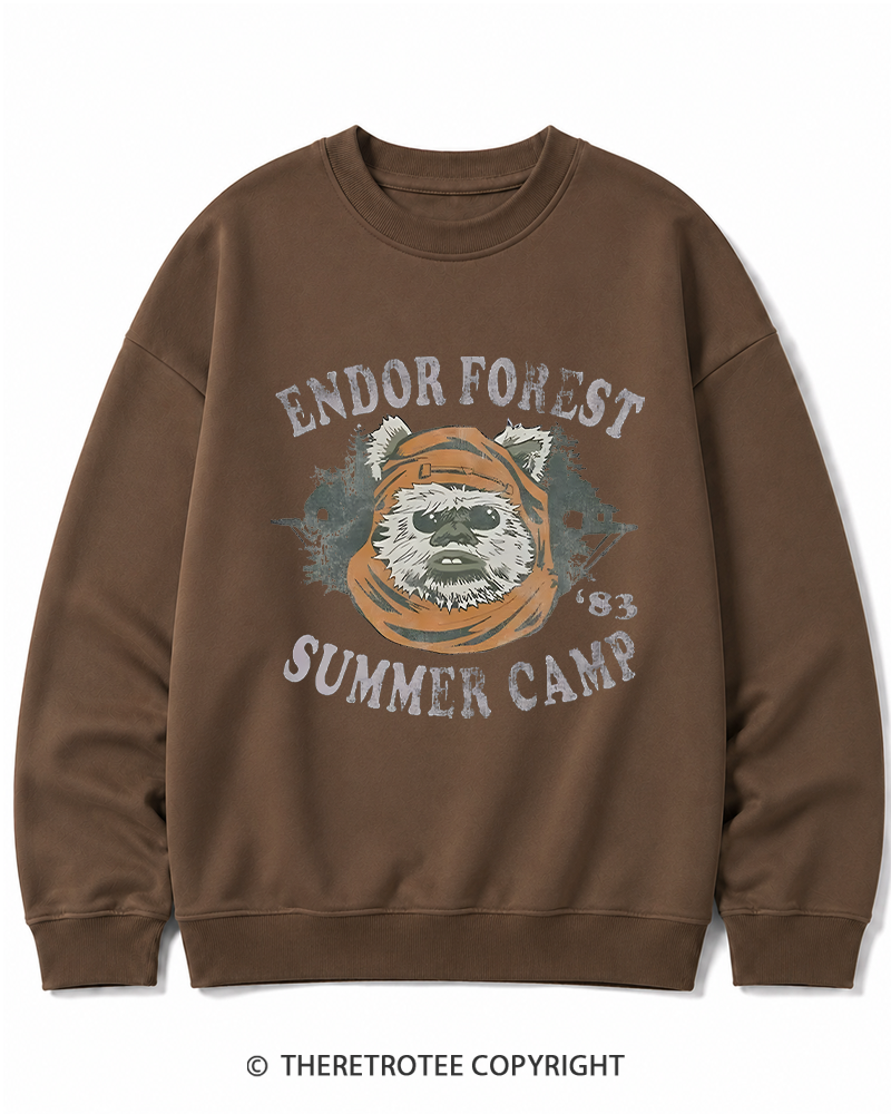 TheRetroTee Endor Forest Summer Camp 1980s Cotton Sweatshirt
