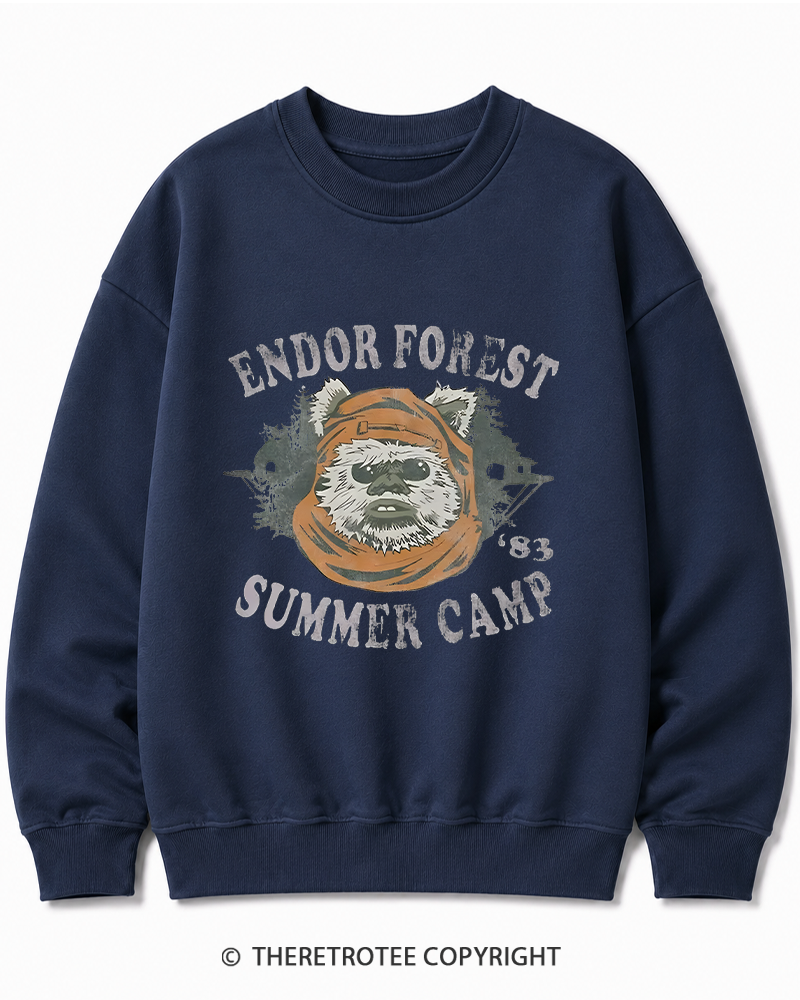 TheRetroTee Endor Forest Summer Camp 1980s Cotton Sweatshirt