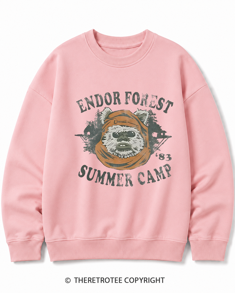 TheRetroTee Endor Forest Summer Camp 1980s Cotton Sweatshirt