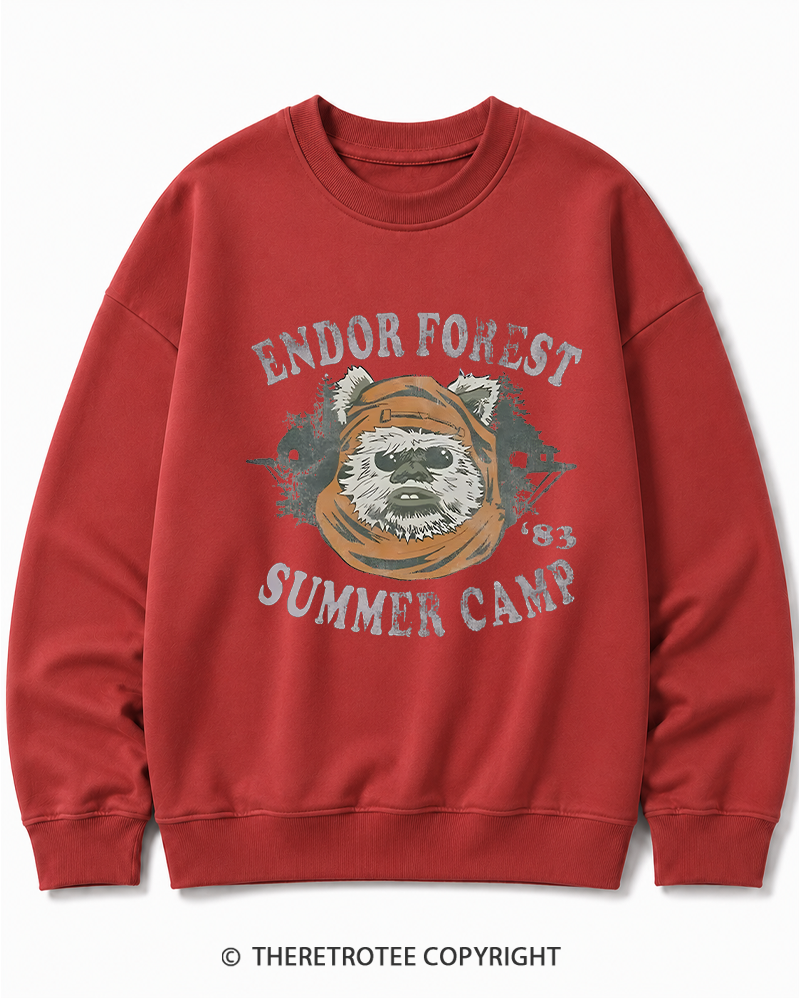 TheRetroTee Endor Forest Summer Camp 1980s Cotton Sweatshirt
