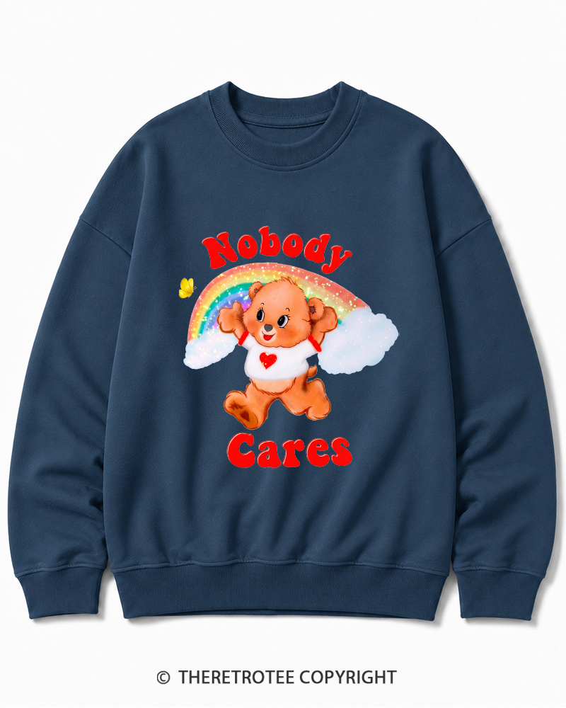 TheRetroTee Nobody Cares 1970s Cotton Sweatshirt