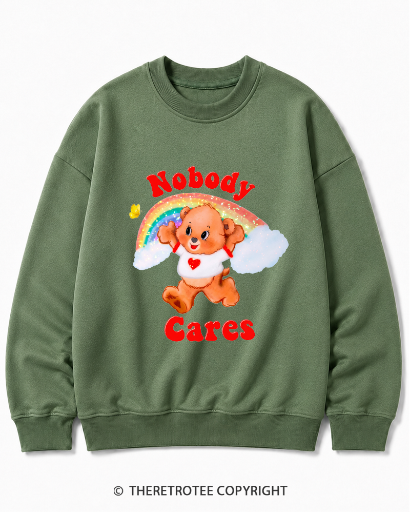 TheRetroTee Nobody Cares 1970s Cotton Sweatshirt