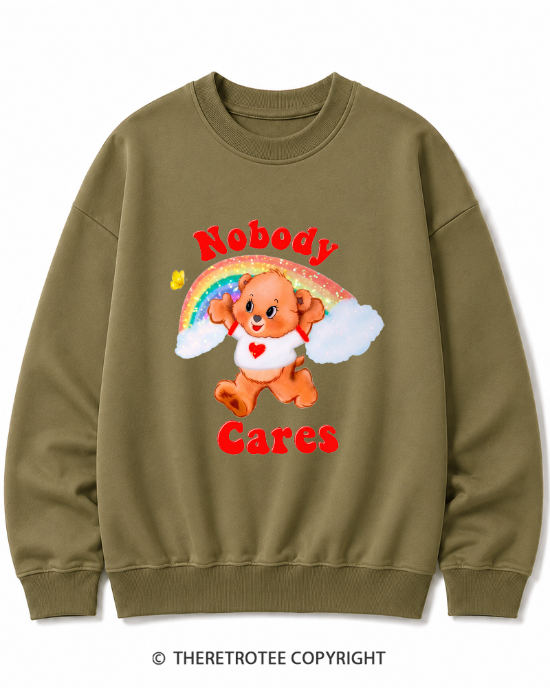 TheRetroTee Nobody Cares 1970s Cotton Sweatshirt