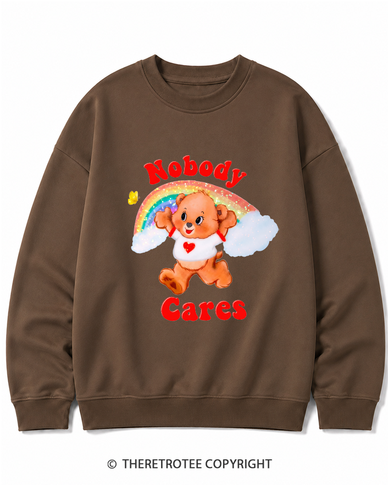 TheRetroTee Nobody Cares 1970s Cotton Sweatshirt
