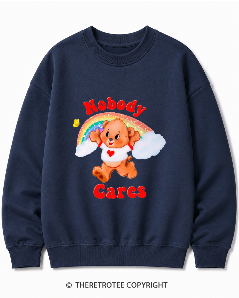 TheRetroTee Nobody Cares 1970s Cotton Sweatshirt